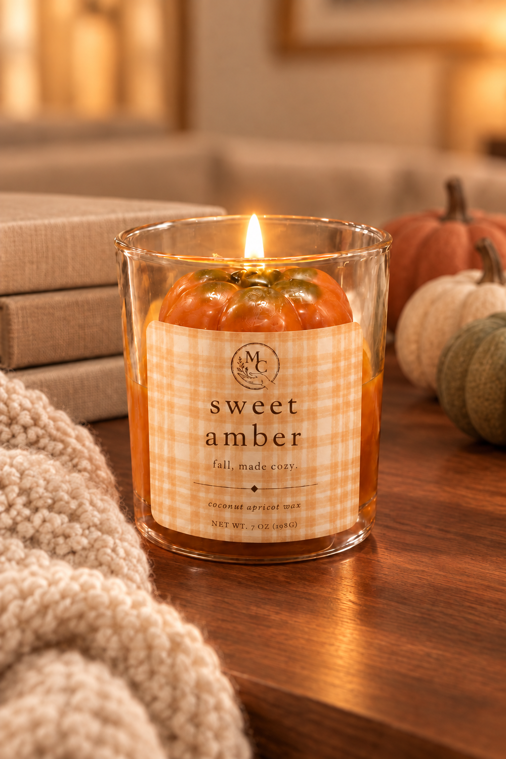 Sweet Amber Pumpkin Candle