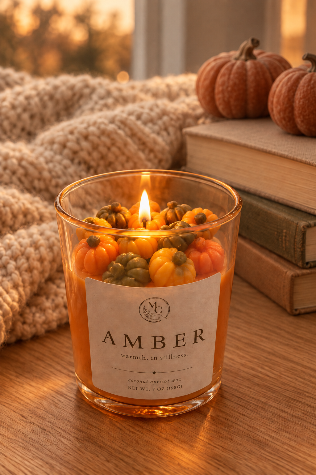 Amber Pumpkin Candle